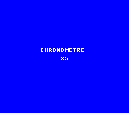 Écran de la PC Engine : CHRONOMETRE 35